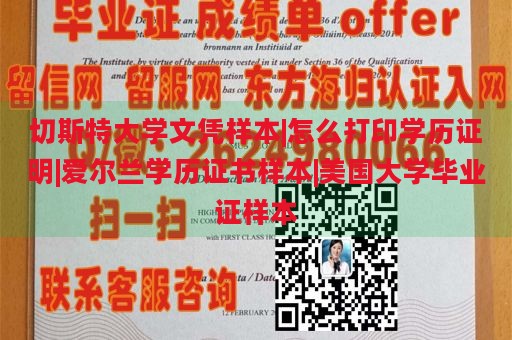 切斯特大学文凭样本|怎么打印学历证明|爱尔兰学历证书样本|美国大学毕业证样本